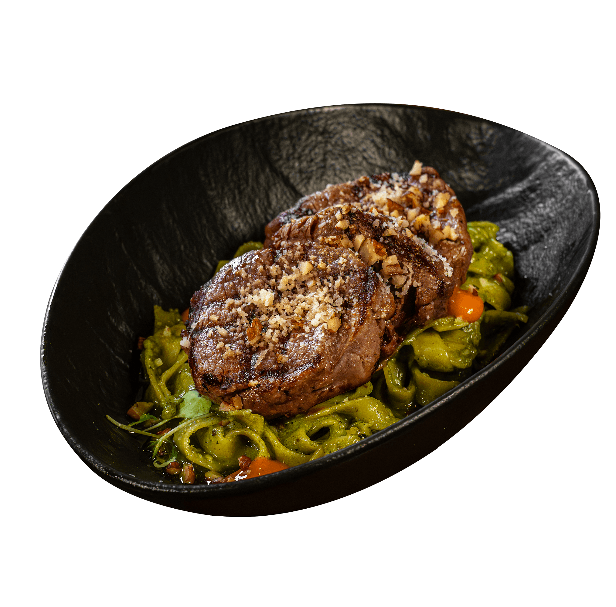 FETTUCCINE AL PESTO CON LOMITO