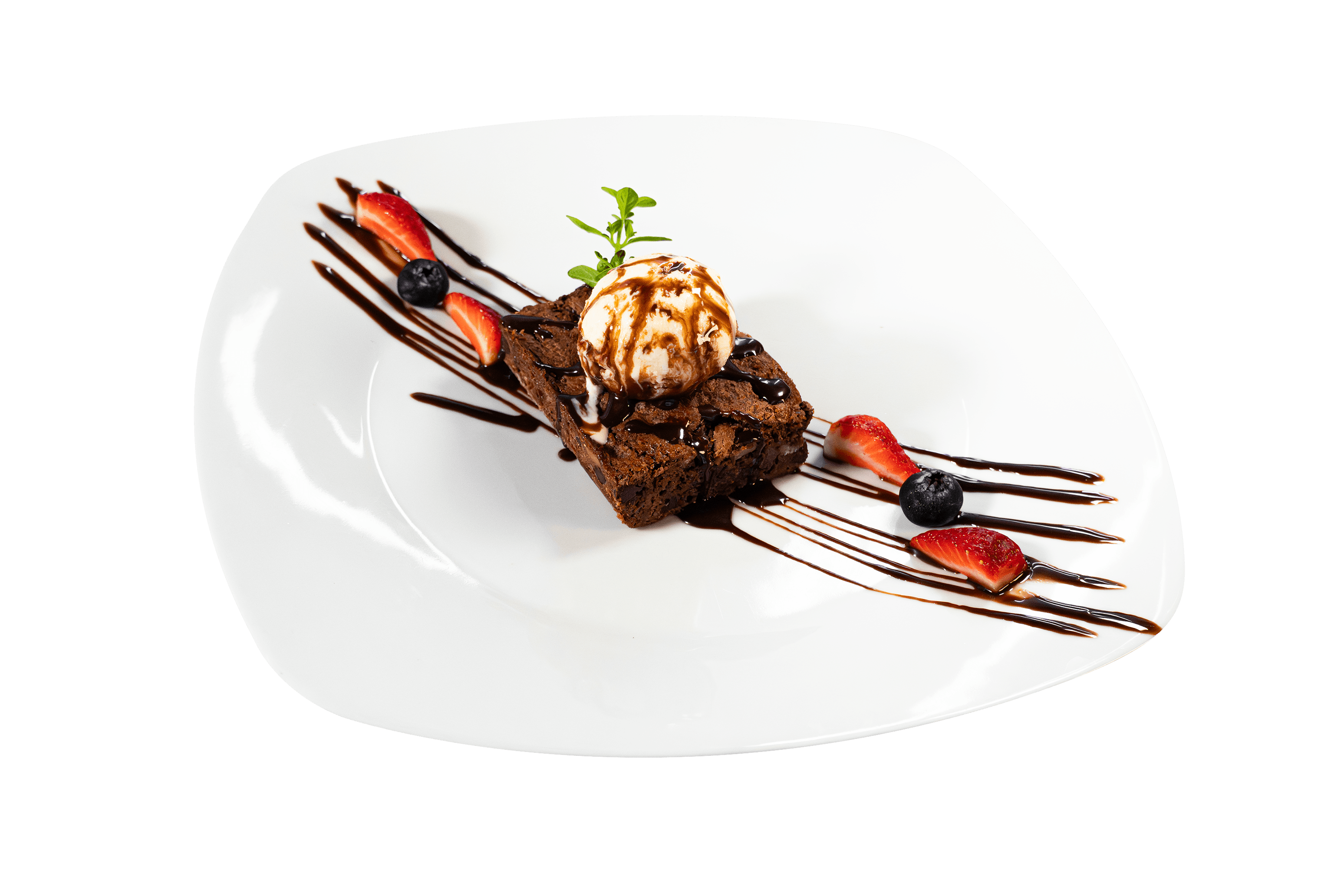 BROWNIE CON HELADO